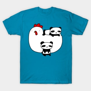 Chicken and Baby Pandas T-Shirt